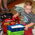 Opening presents back at home